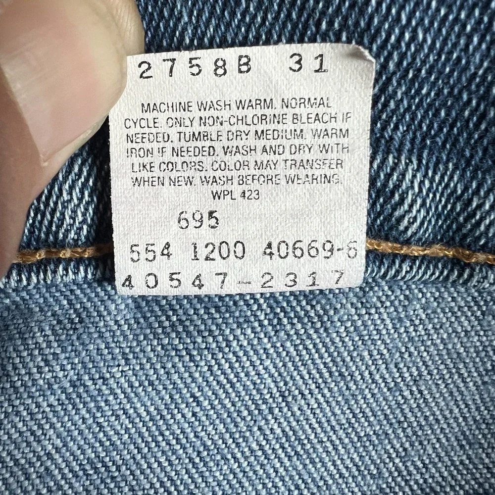 Levi's 547 Orange Tab Jeans 42x30(40x28) USA Made 90s Bootcut Distressed Vintage
